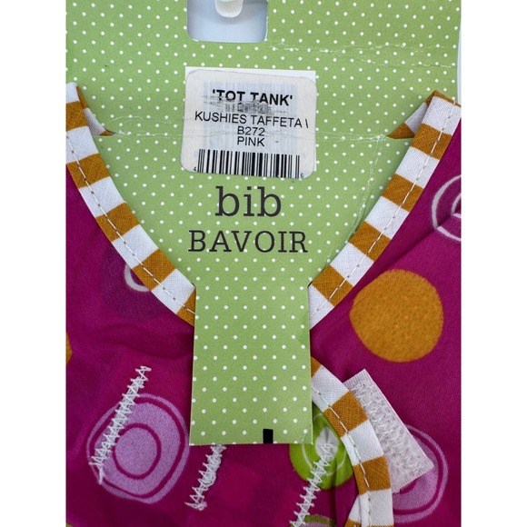 Kushies Newborn Bib Pink Polka Dot Lead BPA PVC Phthalate Free - Picture 4 of 5